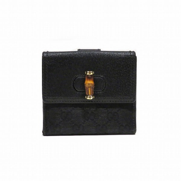 Gucci Bamboo Turnlock Bifold Wallet 138035 in Good Condition