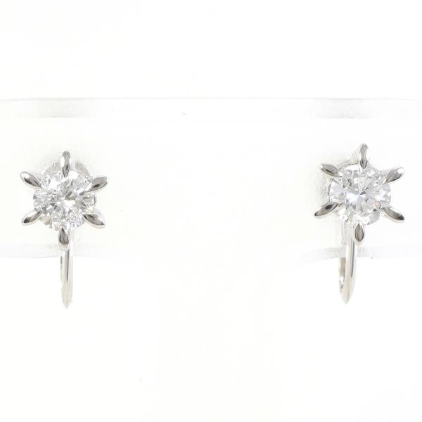 PT900 Platinum Diamond Earrings 0.35 0.37 SI2 in Excellent Condition