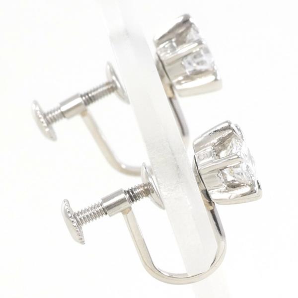 PT900 Platinum Diamond Earrings 0.35 0.37 SI2 in Excellent Condition