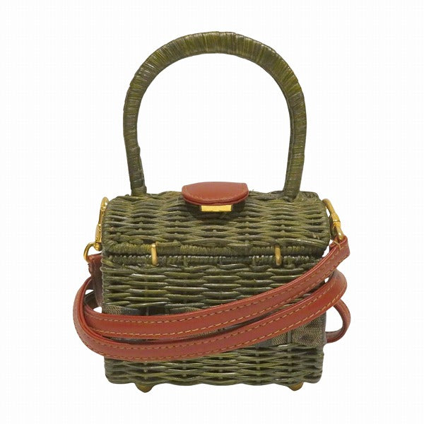 Fendi Pequin 2WAY Rattan Shoulder Bag