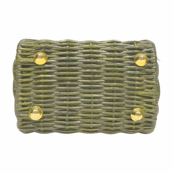 Fendi Pequin 2WAY Rattan Shoulder Bag