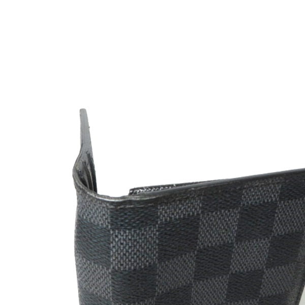 Louis Vuitton Damier Graphite Portefeuille Brazza Long Wallet N62665 in Good Condition