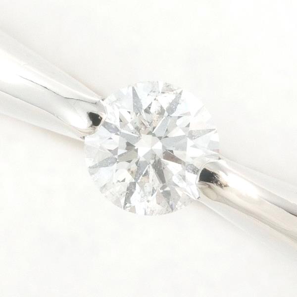 Platinum PT900 Diamond Ring - 0.340 CT, Size 11.5, 4.6gm Total Weight, Ladies' Silver Jewelry