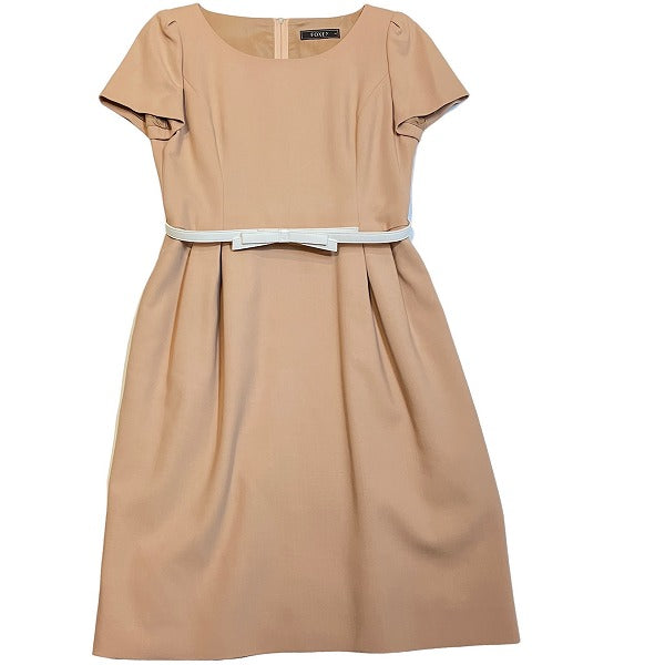 Foxey Beige Pink Wool Dress