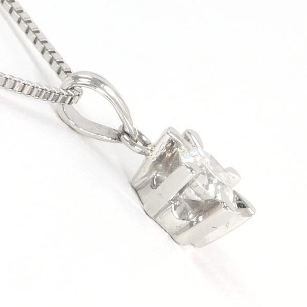 Platinum PT900, PT850 Necklace With Diamond 0.312 SI2 Size 40cm - Total Weight 3.4g