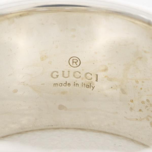 Gucci Interlocking G Silver Ring Size 12 in Excellent Condition