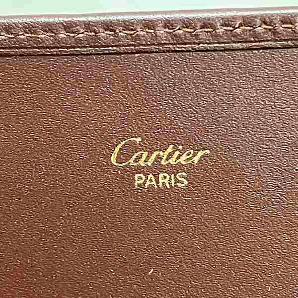 Cartier Must Leather Long Wallet Trifold in Pristine Condition