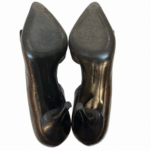 Salvatore Ferragamo Leather Pumps Brown in Good Condition