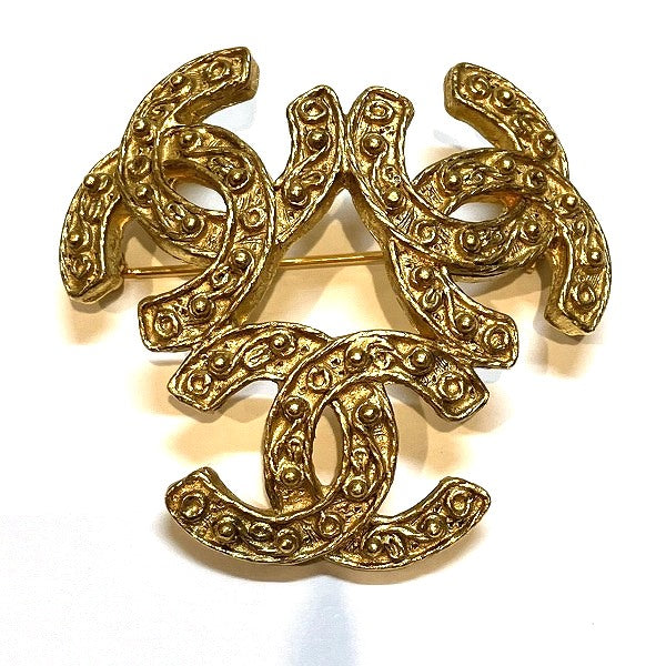 Chanel Triple Coco Mark Brooch in Good Condition