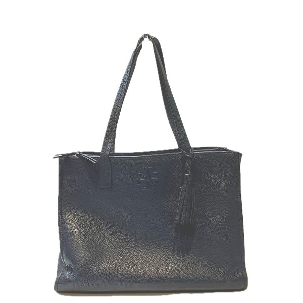 Tory Burch Leather Tote Bag Navy