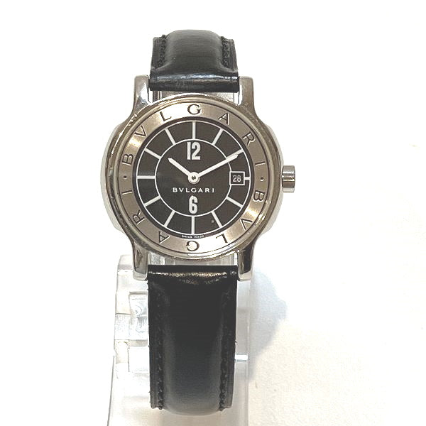 Bvlgari Solo Tempo ST29S Quartz Leather Watch in Good Condition