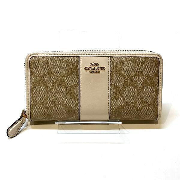 Coach Signature Stripe Zip Wallet F54630