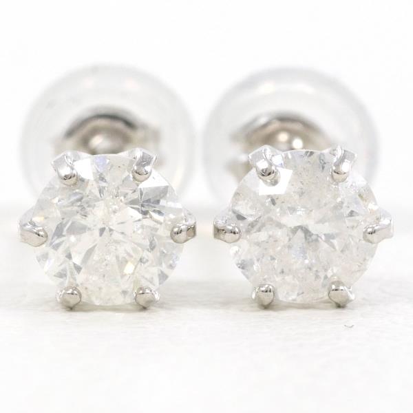 PT900 Platinum Diamond Earrings 0.35ct in Excellent Condition