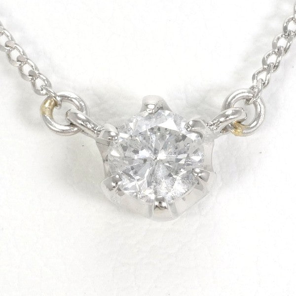 Platinum PT900 PT850 Diamond Necklace 0.32ct