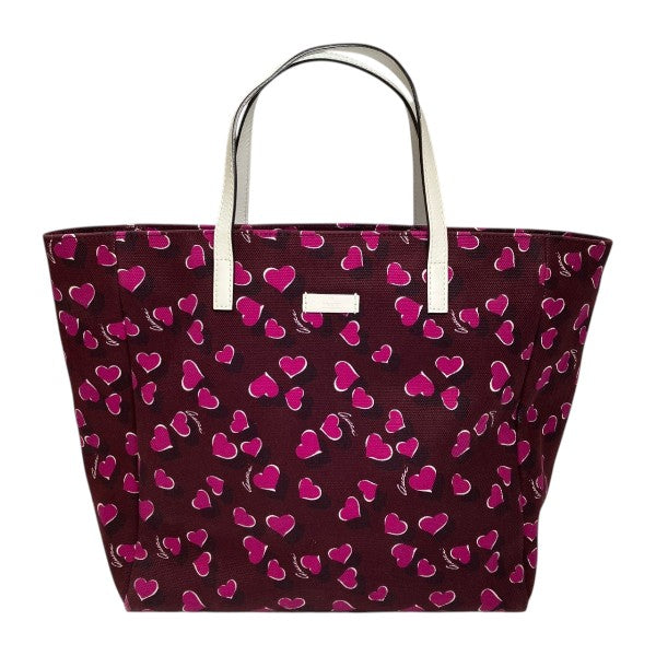 Gucci Heartbeat Canvas Leather Tote Bag