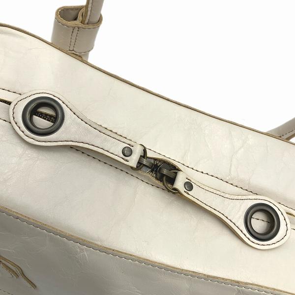 Bea Trosso Leather Ivory Handbag Unisex in Good Condition