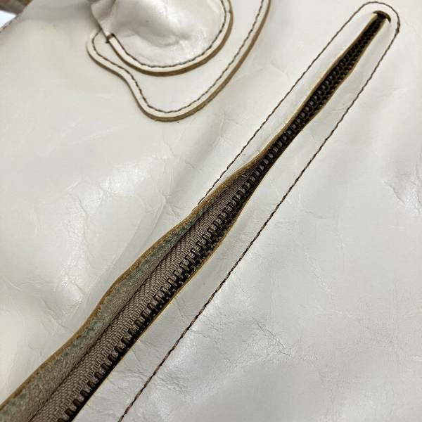 Bea Trosso Leather Ivory Handbag Unisex in Good Condition