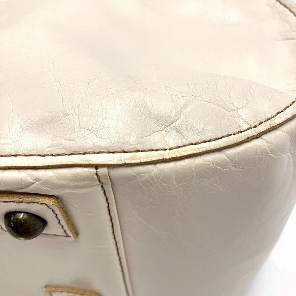 Bea Trosso Leather Ivory Handbag Unisex in Good Condition