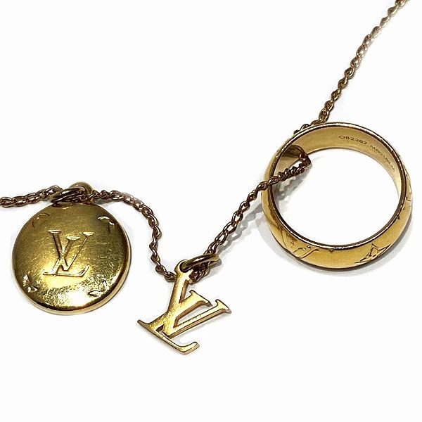 Louis Vuitton Monogram Ring Necklace M80189 in Good Condition