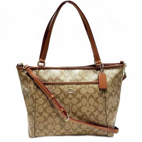 Coach Luxury Signature 2WAY Tote Bag F33998 in Great Condition