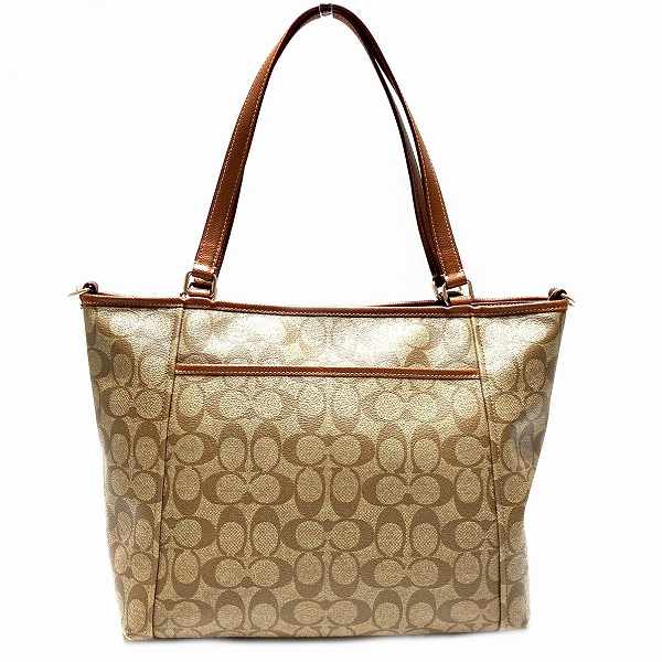 Coach Luxury Signature 2WAY Tote Bag F33998 in Great Condition