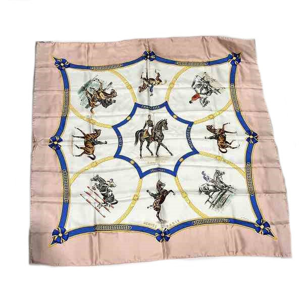 Hermes Silk Scarf ECOLE FRANCAISE D'EQUITATION in Great Condition