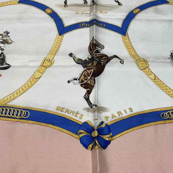 Hermes Silk Scarf ECOLE FRANCAISE D'EQUITATION in Great Condition