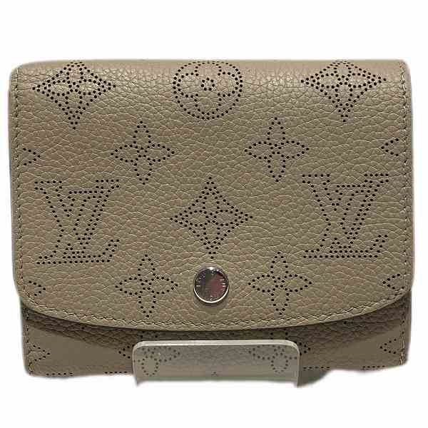 Louis Vuitton Mahina Leather Compact Wallet M62542 in Good Condition