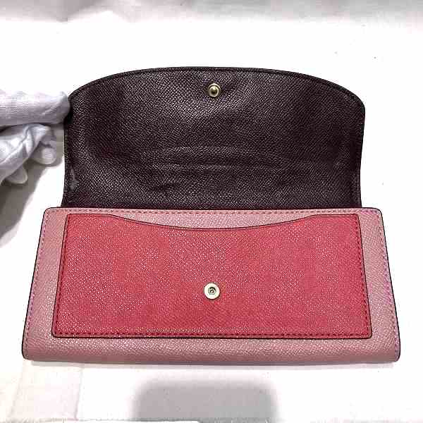 Coach Leather Bicolor Bifold Wallet F56492 in Good Condition