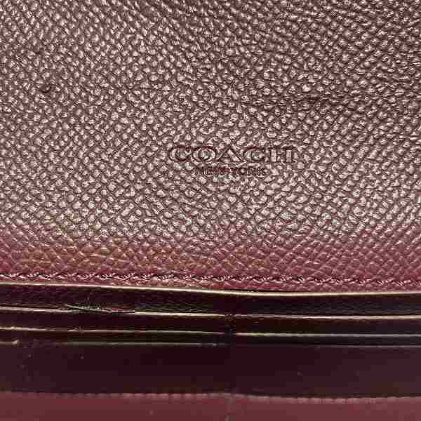 Coach Leather Bicolor Bifold Wallet F56492 in Good Condition