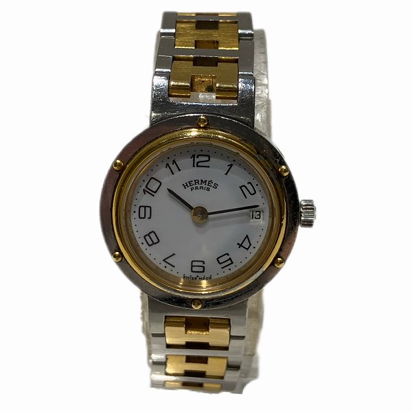 Hermes Clipper Quartz Watch White Dial Ladies in Good Condition