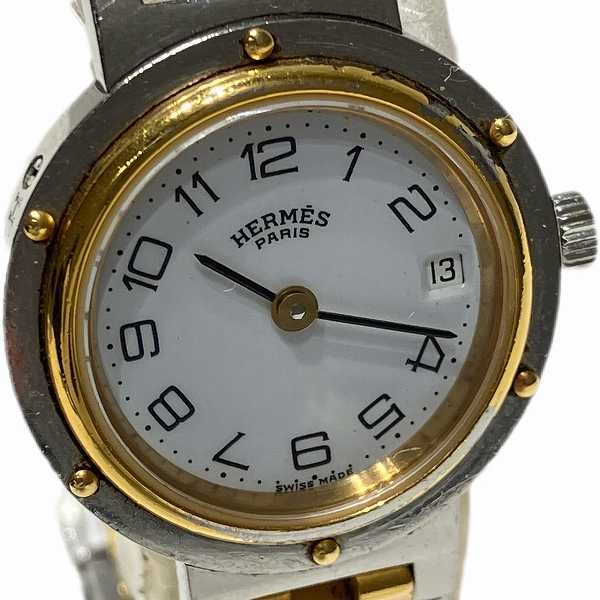 Hermes Clipper Quartz Watch White Dial Ladies in Good Condition