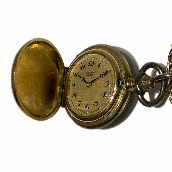 Aloe Hand-Wound Pocket Watch Stainless Steel Mechanical in Fair Condition