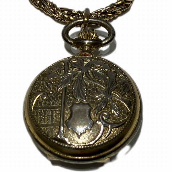 Aloe Hand-Wound Pocket Watch Stainless Steel Mechanical in Fair Condition