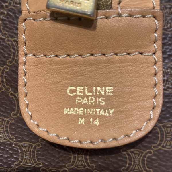 Celine Macadam M14 Handbag Boston Bag PVC Leather in Good Condition