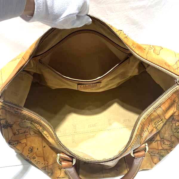 Prima Classe Map Pattern PVC Handbag in Good Condition