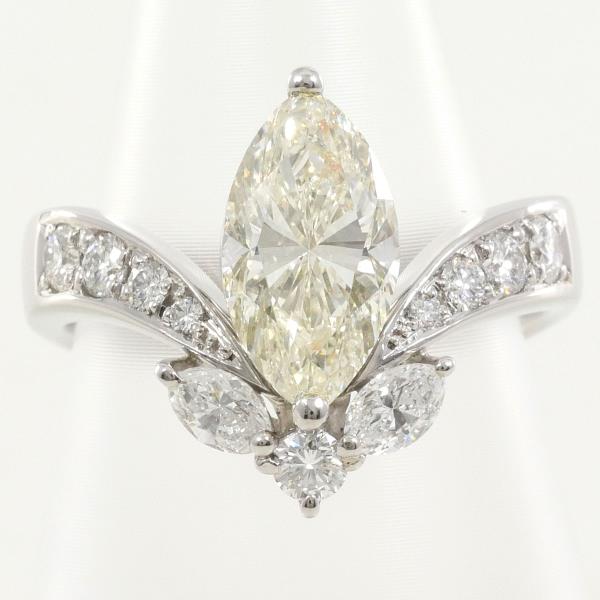 PT900 Platinum Yellow Diamond Ring in Pristine Condition