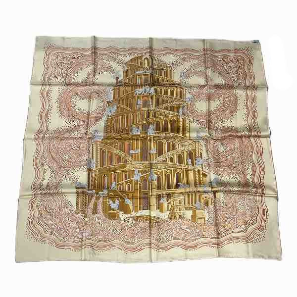 Hermes Silk Scarf Carré 90 Babel River