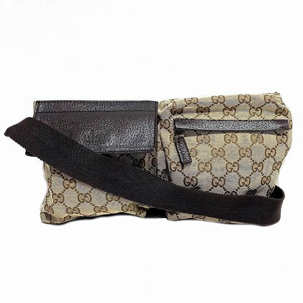 Gucci GG Supreme Canvas Leather Waist Shoulder Bag