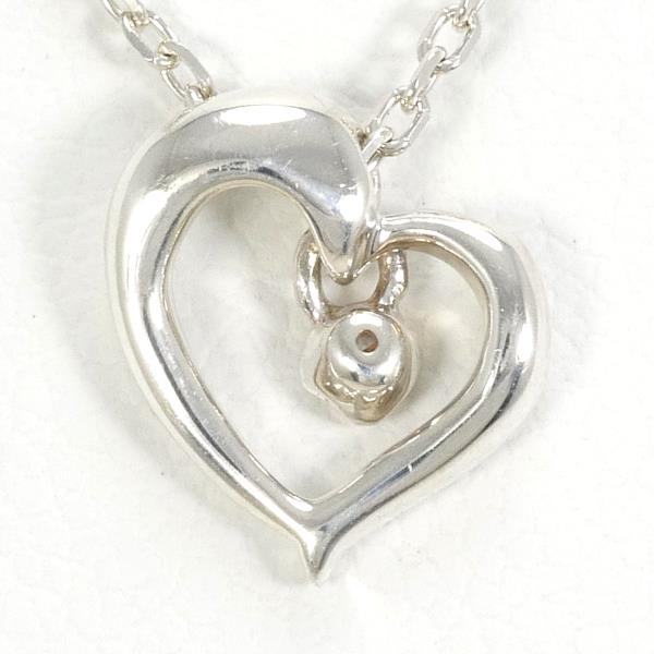 4℃ Silver Diamond Necklace 1.6g 42cm in Pristine Condition