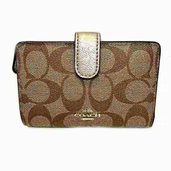 Coach Signature PVC Bifold Wallet F23553 in Great Condition