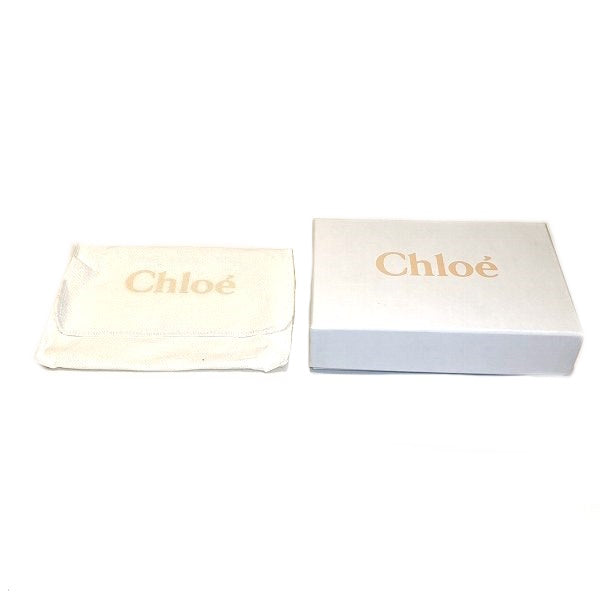 Chloe Daryl Mottled Gray Leather Mini Tri-Fold Wallet in Good Condition