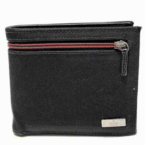 Gucci Canvas Leather Compact Wallet 124708