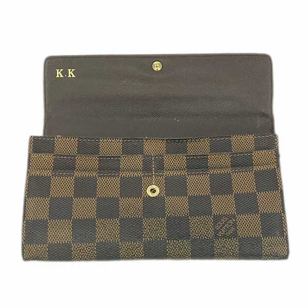 Louis Vuitton Damier Portefeuille Sarah Long Wallet N61734 in Fair Condition