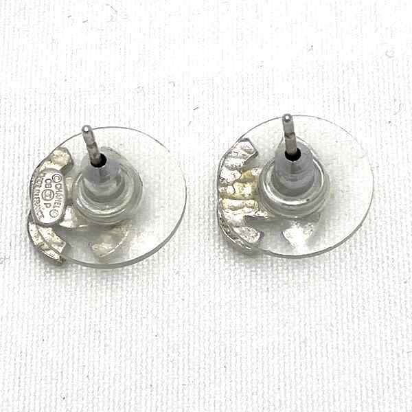 Chanel Coco Mark Rhinestone Earrings 06P in Good Condition