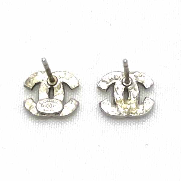 Chanel Coco Mark Rhinestone Earrings 06P in Good Condition