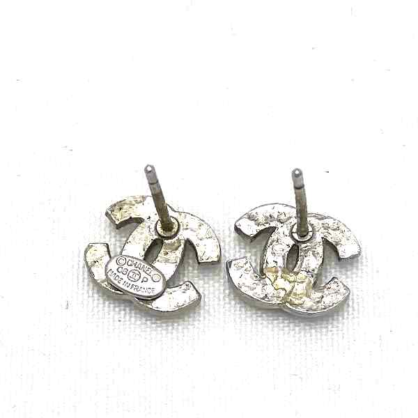 Chanel Coco Mark Rhinestone Earrings 06P in Good Condition