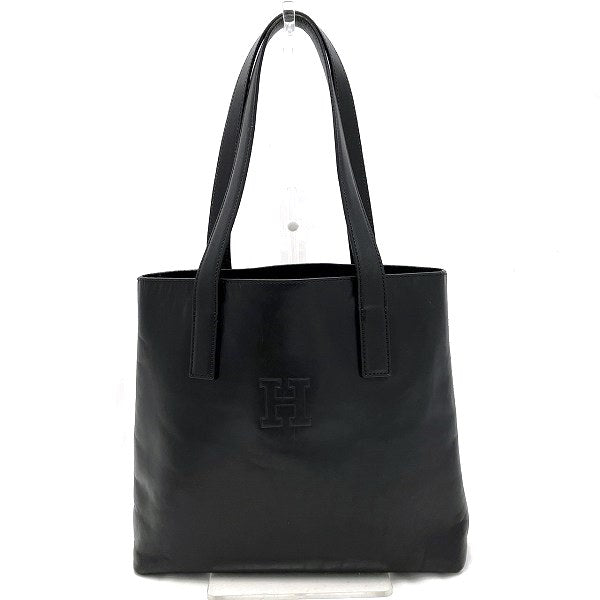 HIROFU Black Leather Tote Bag for Women