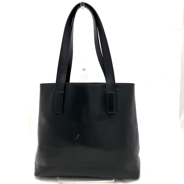 HIROFU Black Leather Tote Bag for Women