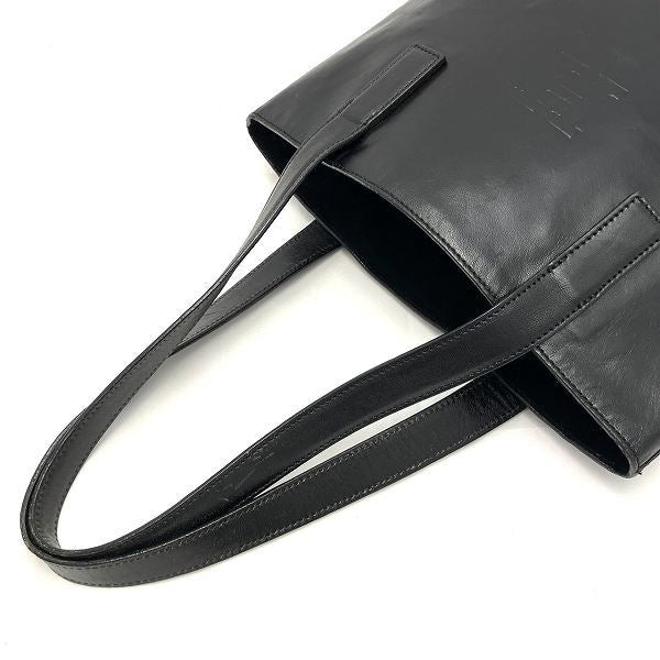 HIROFU Black Leather Tote Bag for Women